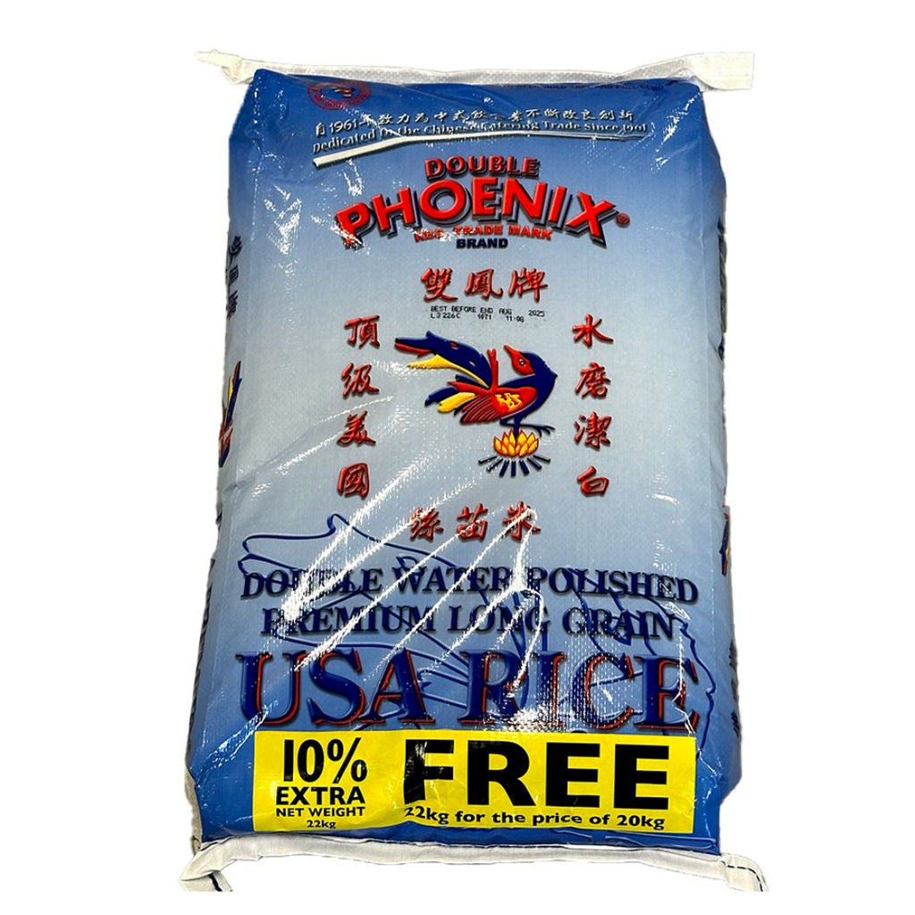 Double Phoenix Premium Long Grain USA Rice 20kg - Soon Fung LTD