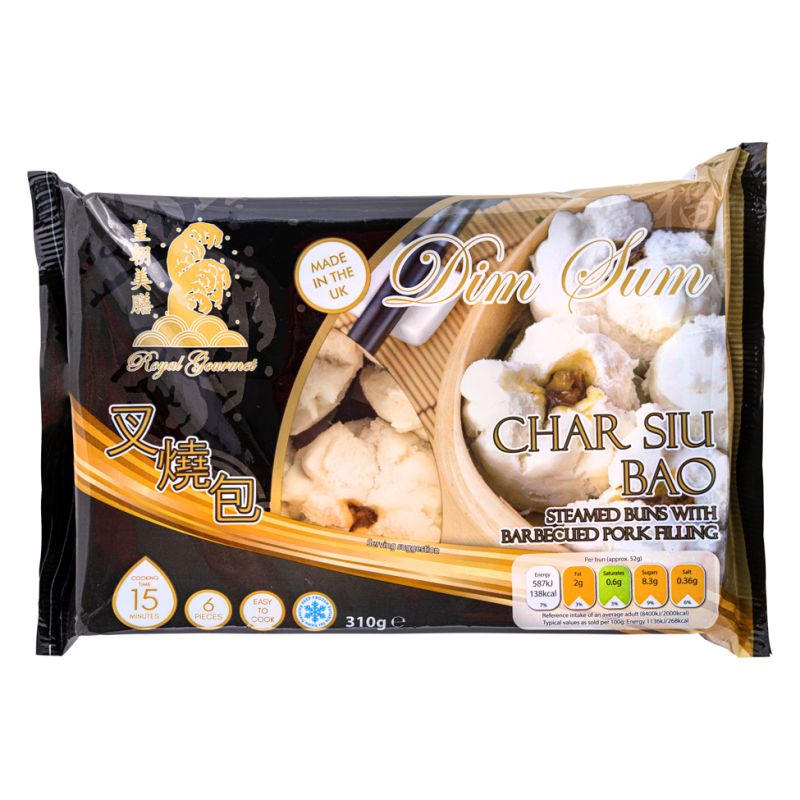 Royal Gourmet Char Siu (BBQ Pork) Bun (叉燒包) (6 Pieces) 350g - Soon Fung LTD