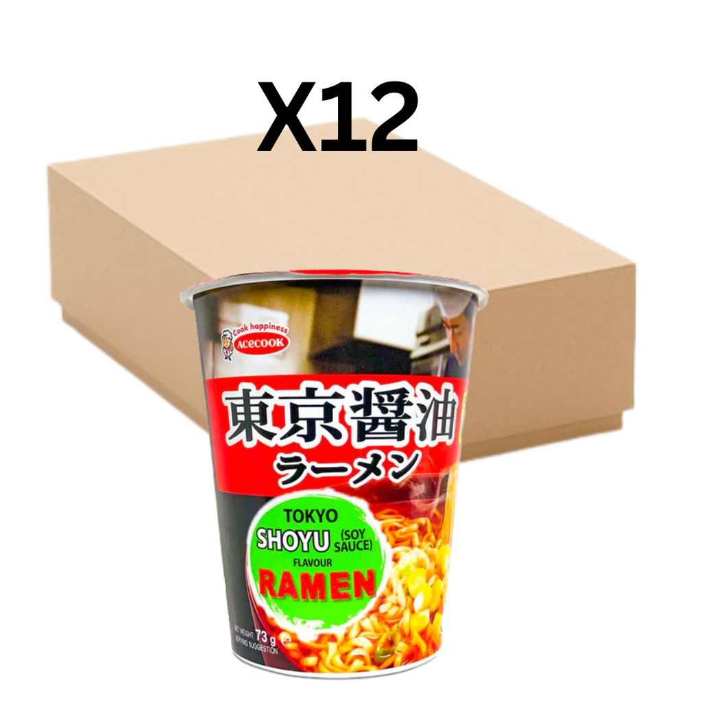 Acecook Ippin Shoyu Ramen Cup Noodles 12x74g 逸品東京醬油杯麵 - Soon Fung LTD