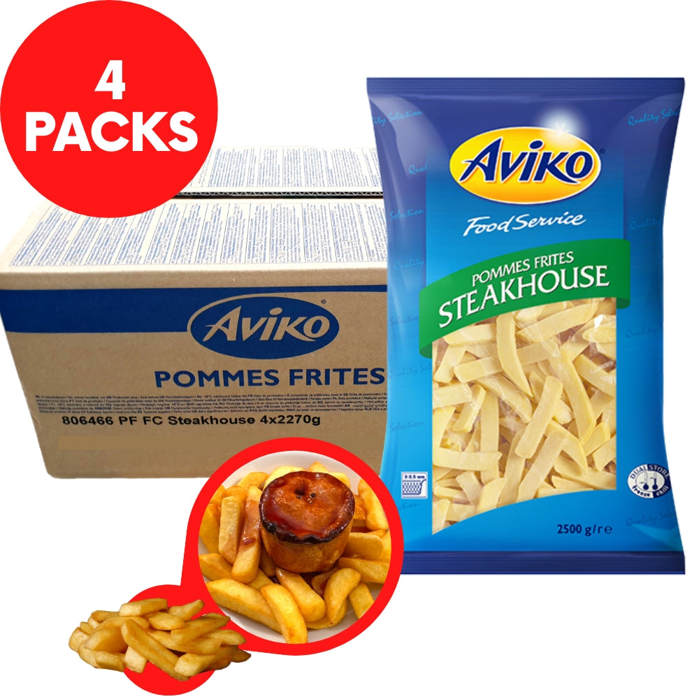 Aviko Steakhouse Chips (10x20mm) 4x2.27kg 雪藏薯條 (箱裝) - Soon Fung LTD