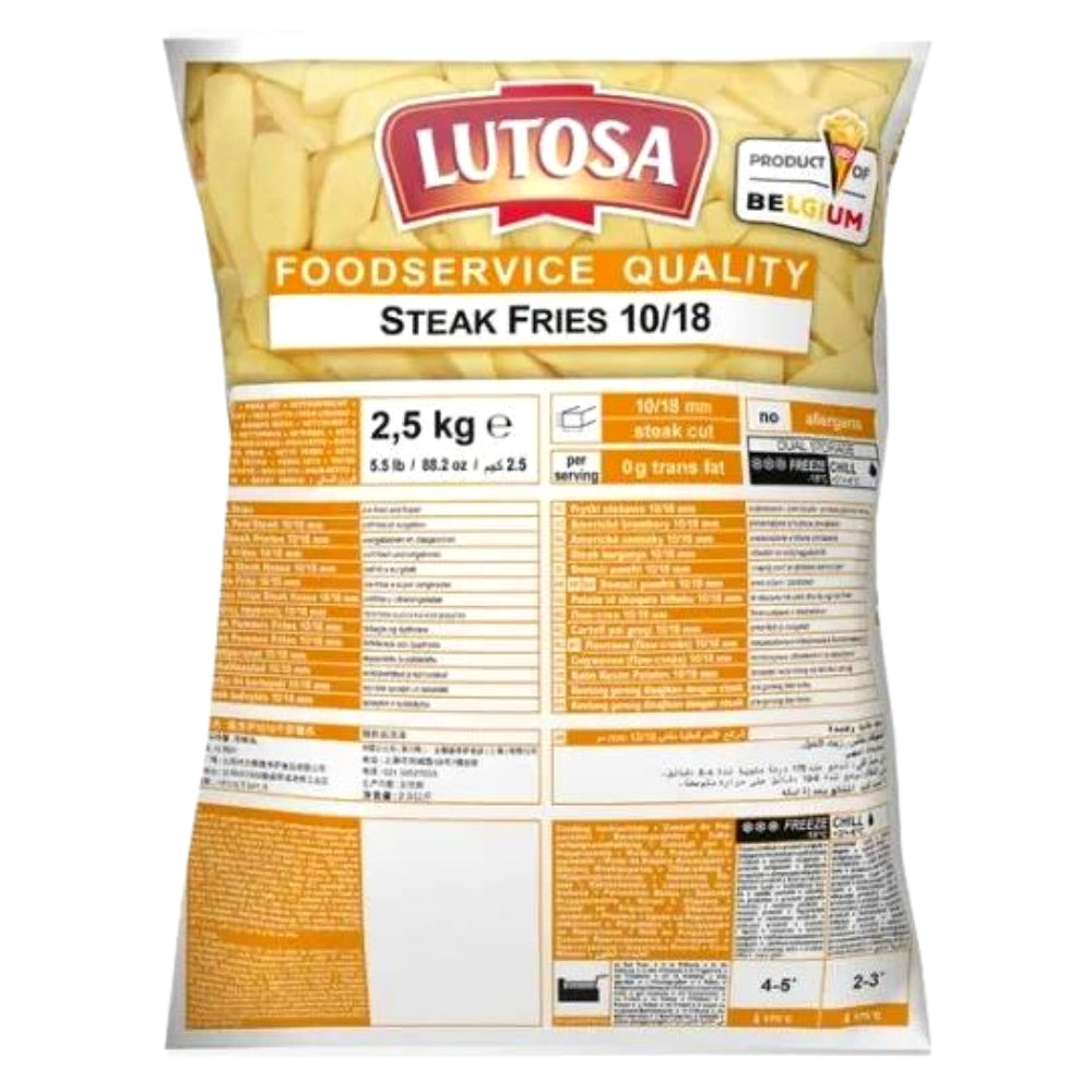 Lutosa Frozen Steak Cut Chips 2.5kg 雪藏薯條 - Soon Fung LTD