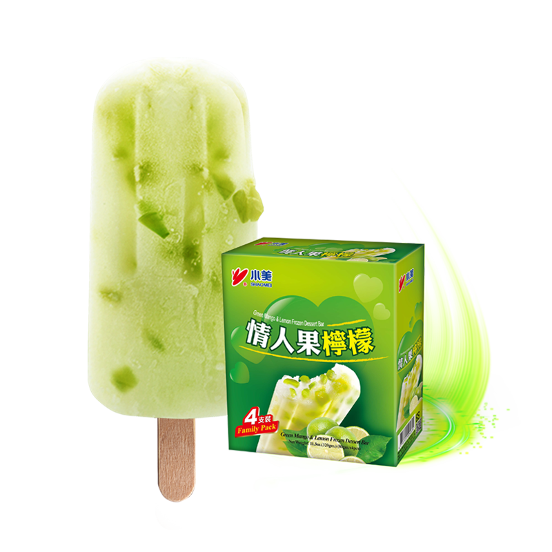 SM Green Mango & Lemon Ice Bar (80gm x 4pcs) 小美 情人果檸檬棒冰 - Soon Fung LTD