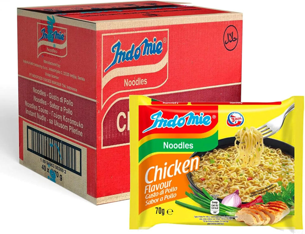 Indomie Instant Noodles Chicken Flavour 40x 70g 營多雞肉味湯麵 (箱裝) - Soon Fung LTD