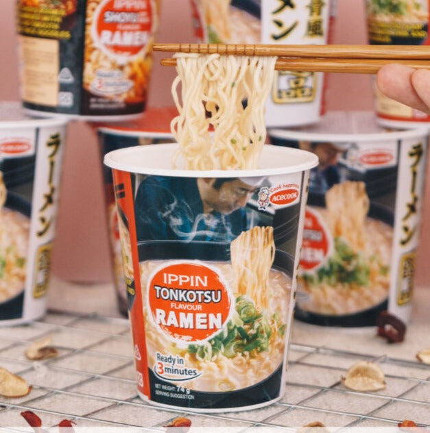 Acecook Ippin Tonkotsu Ramen Cup Noodles 74g 逸品博多豚骨風杯麵 - Soon Fung LTD