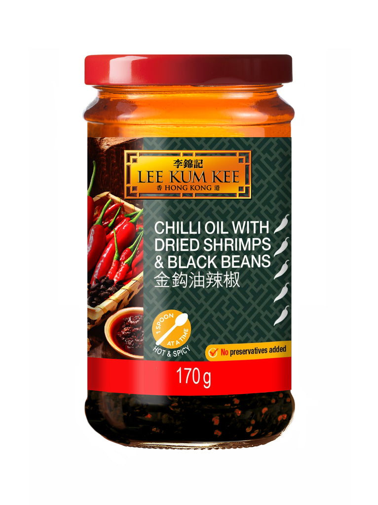 Lee Kum Kee Chilli Oil With Dried Shrimp & Black Bean 170g 李錦記金鈎油辣椒 - Soon Fung LTD