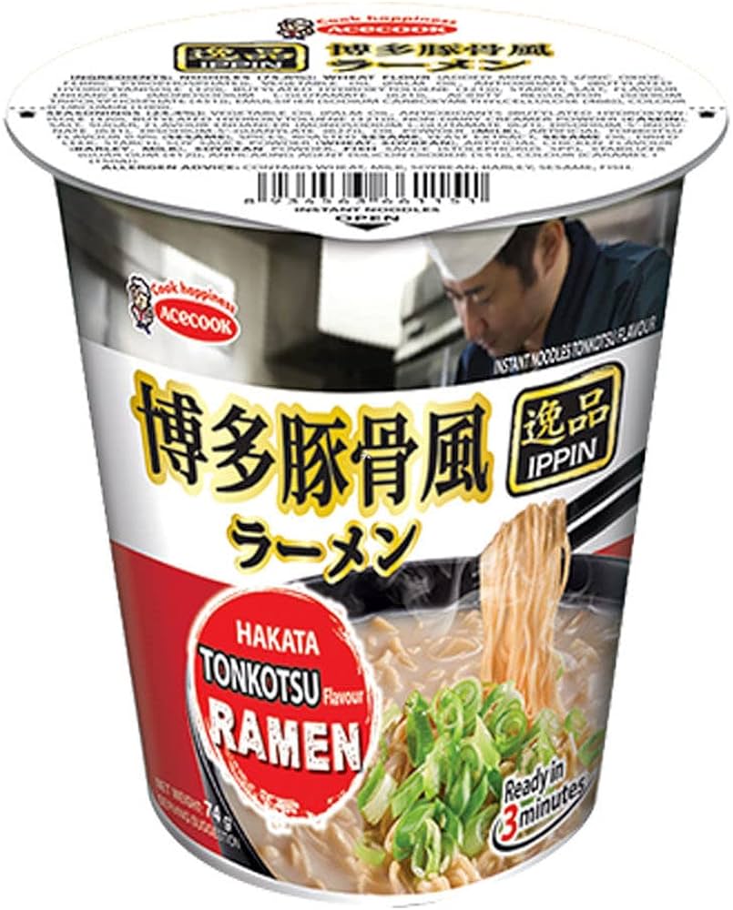 Ace Cook Ippin Tonkotsu Ramen Cup Noodles 74g - Soon Fung LTD