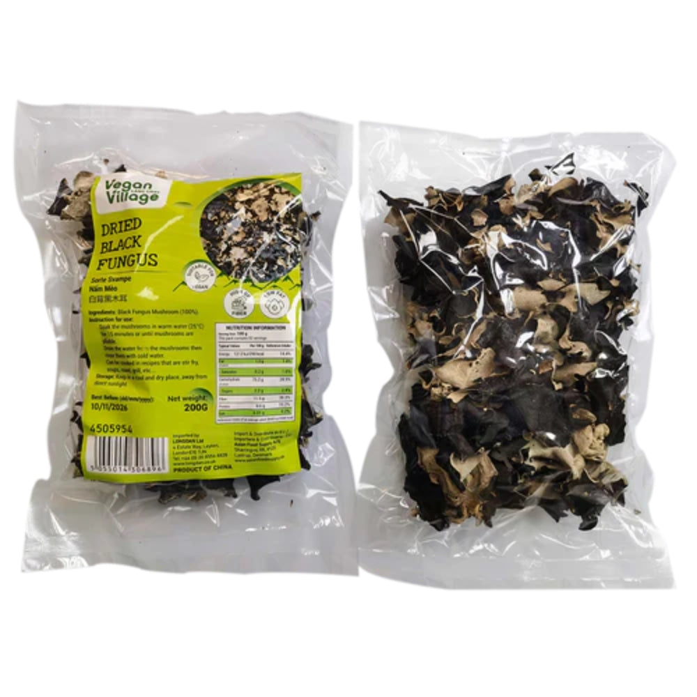 Vegan Village Dried Black Fungus 200g - Soon Fung LTD