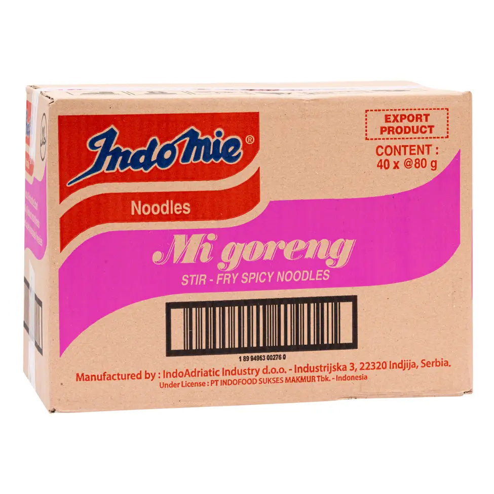 Indomie Mi Goreng Stir-Fry Spicy Flavour Instant Noodles Box 40x80g 營多印尼撈麵辣味 (箱裝) - Soon Fung LTD