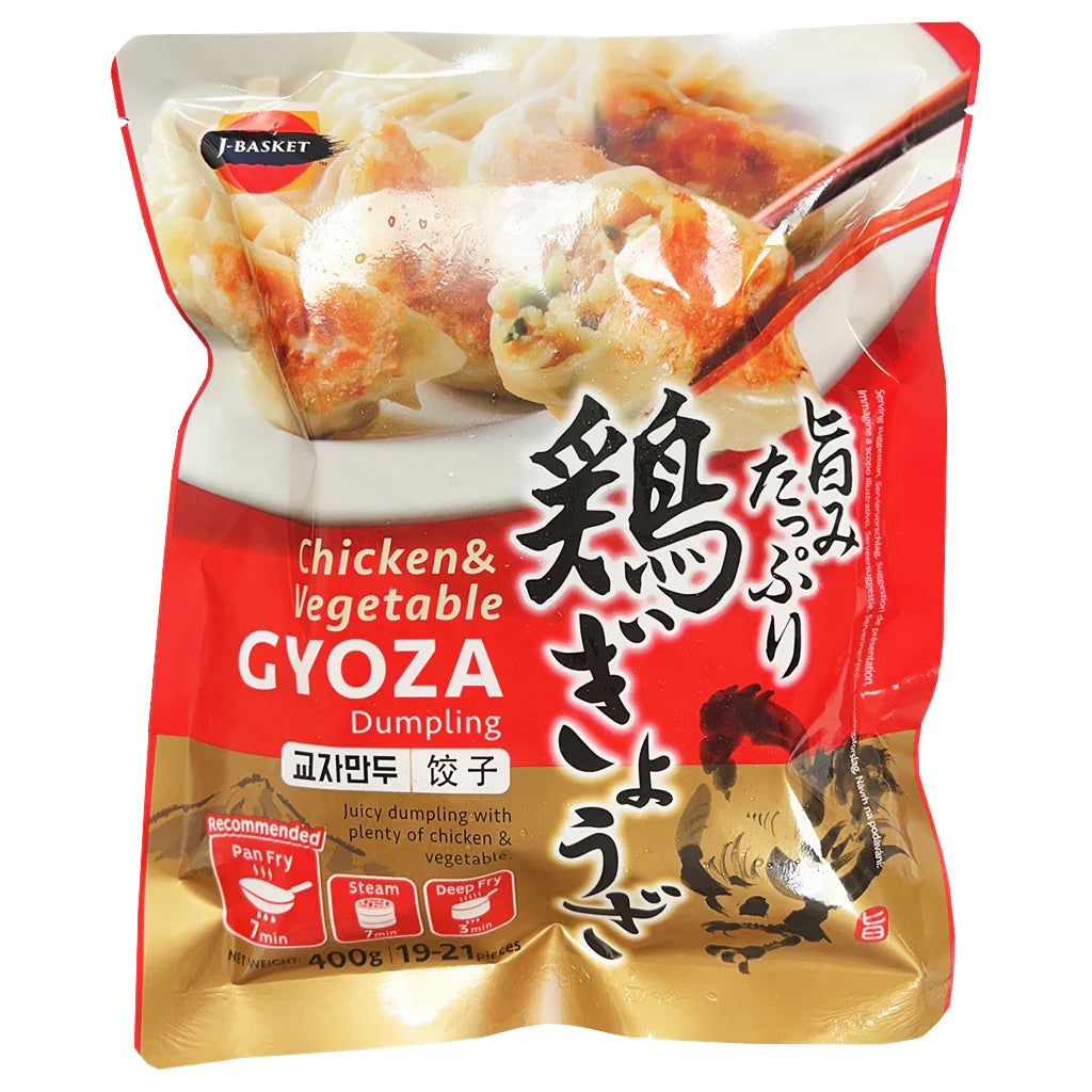 J Basket Chicken & Vegetable Gyoza 400g 蔬菜雞肉餃子 - Soon Fung LTD