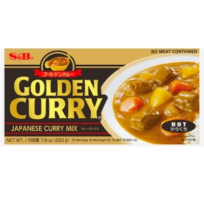 S&B Golden Curry Japanese Hot Curry Mix Hot 220g - Soon Fung LTD