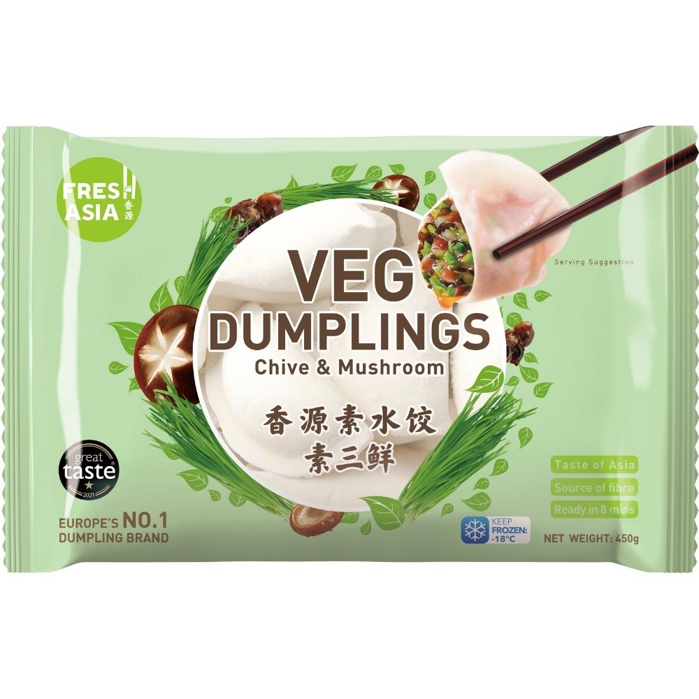 Freshasia Chive & Mushroom dumplings 450g - Soon Fung LTD
