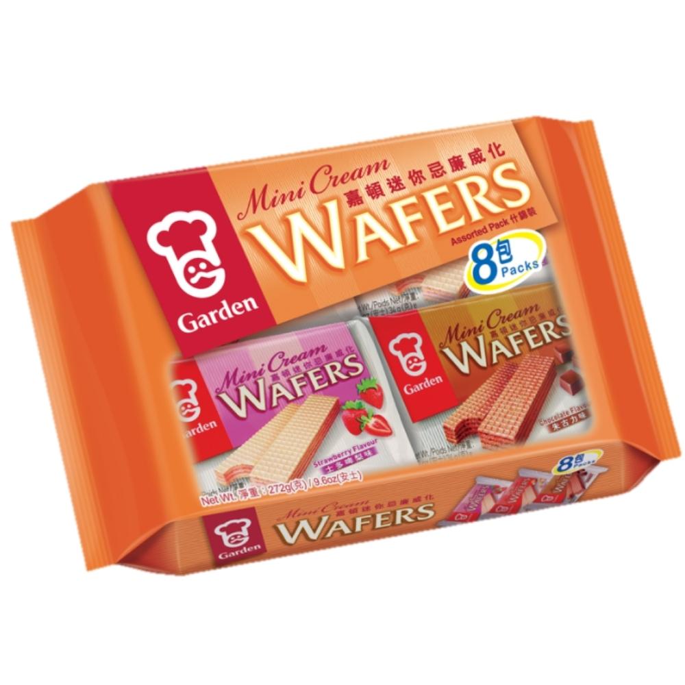Garden Mini Cream Wafers Assorted Flavours (8 Packs) 272g - Soonfung