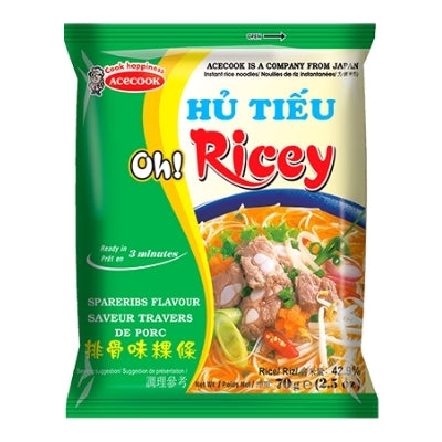 Oh! Ricey Instant Rice Noodles Spare Rib Flavour 70g - Soon Fung LTD