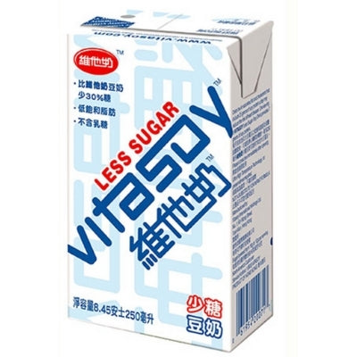 Vitasoy Less Sugar Soy Milk 250ml - Soon Fung LTD